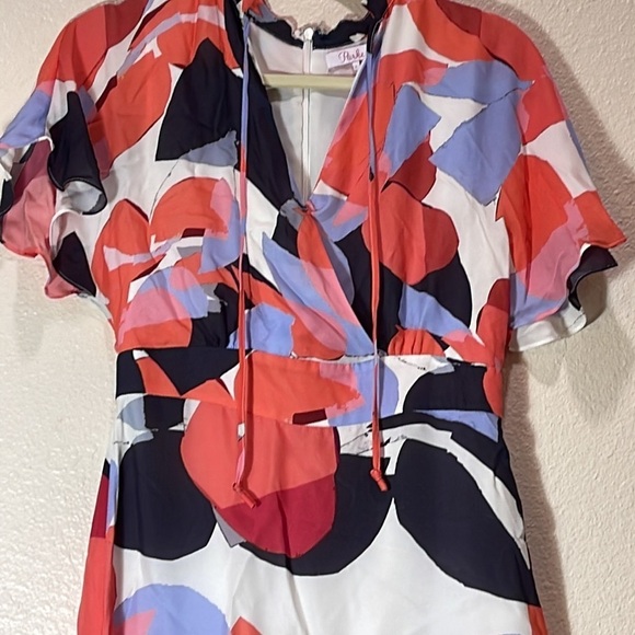 Parker Silk Abstract Mini Dress 2 - Picture 3 of 7